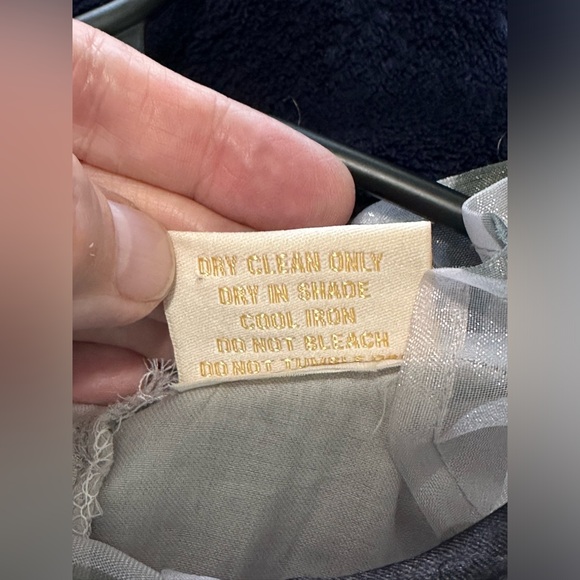 Fairies Forever, Organza Polka Dot Flared Dress Steel Gray Size 10-11 Years - Picture 6 of 6